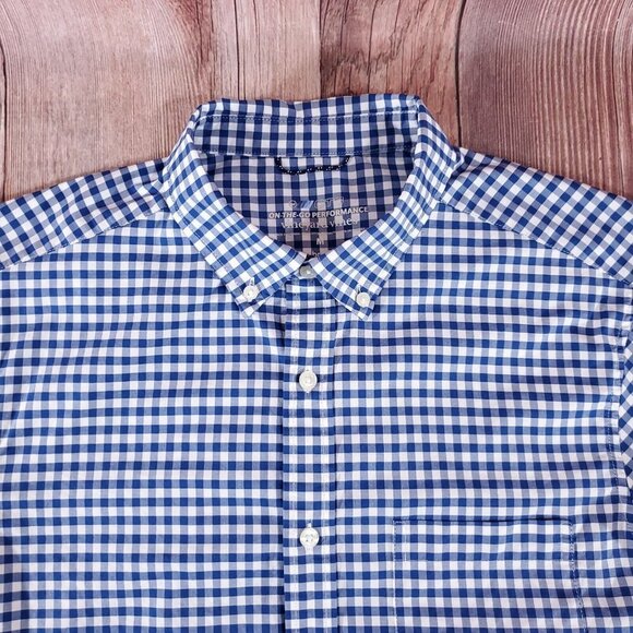 Vineyard Vines Mens Medium On the Go Performance Brrr Blue LS Button Down Shirt - Picture 3 of 14